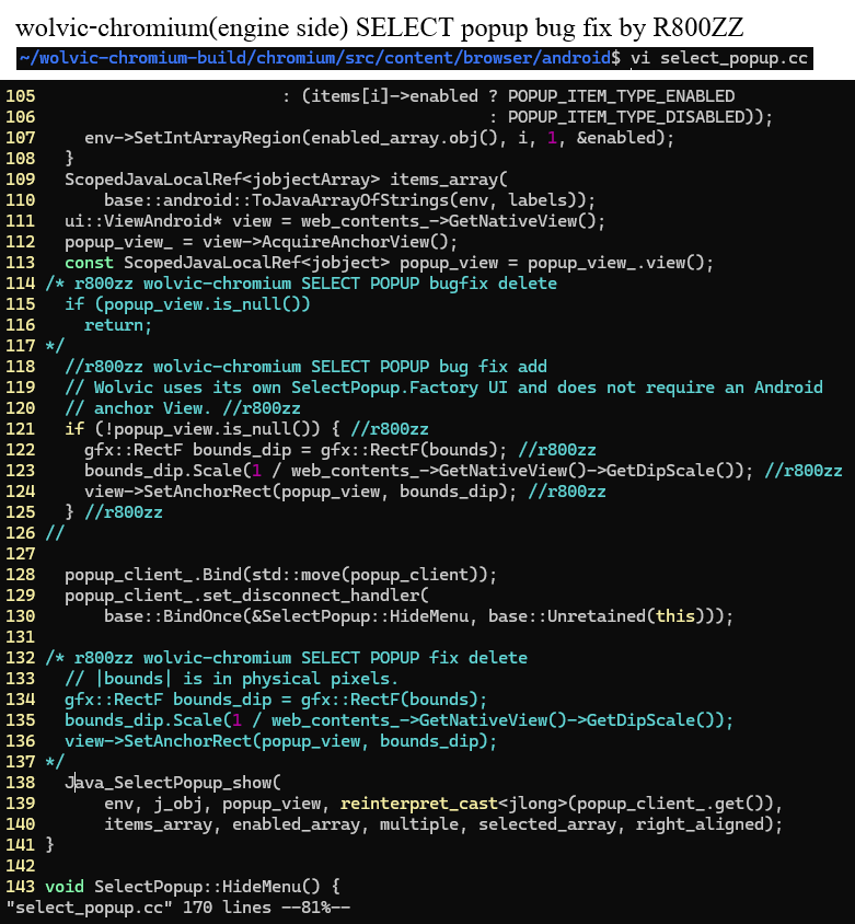 R800ZZbrowser , menu